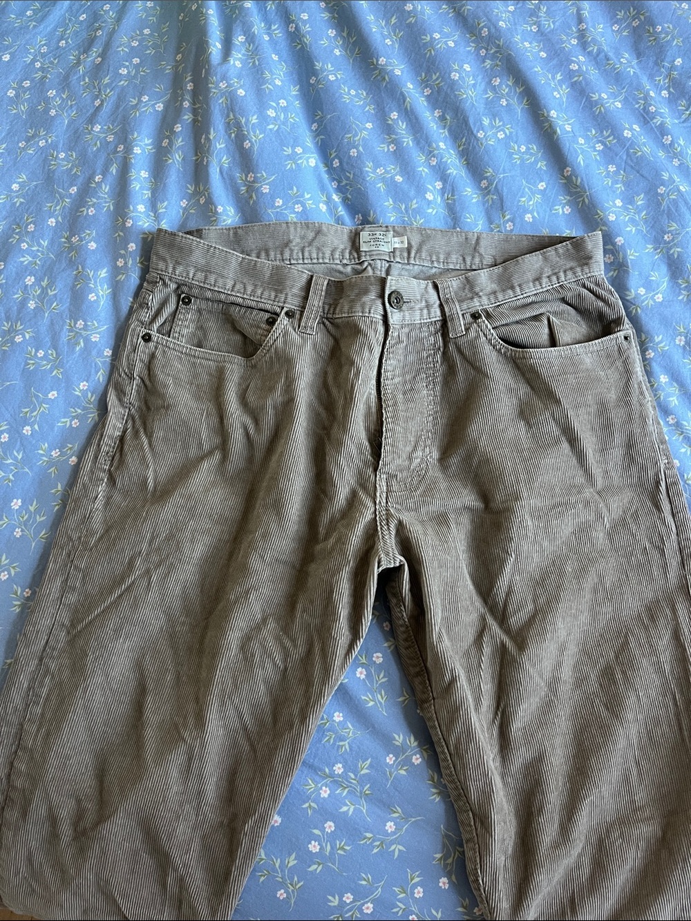 Oversized vintage J Crew tan corduroy pants